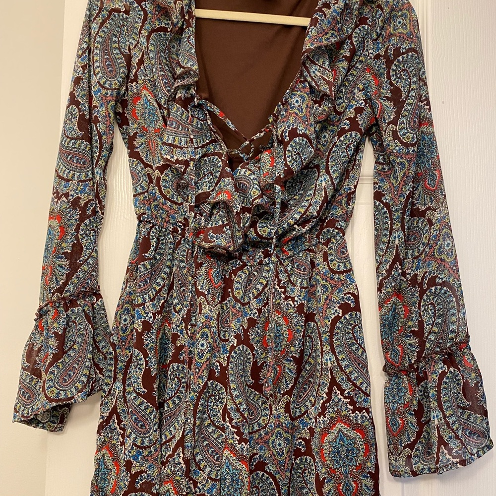 Xhiliration Floral Patterned Romper